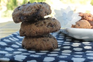 close-up gluten free chocolate cookies