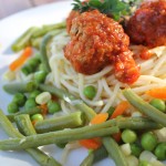 Primavera Pastas with meatballs