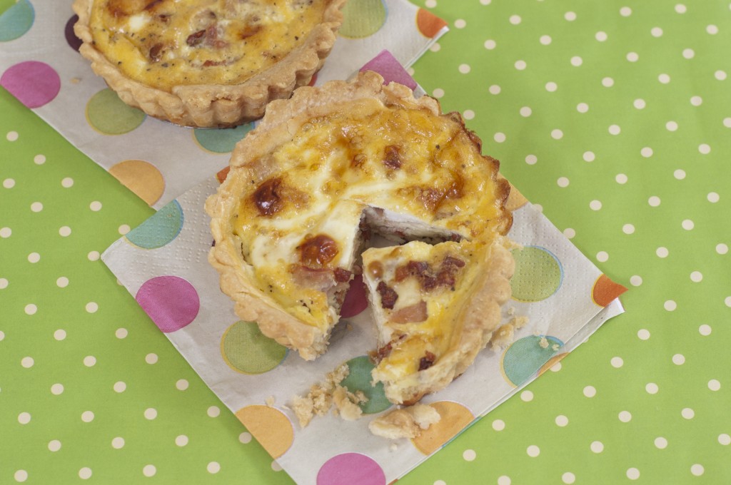 Pancetta and Ham mini quiche / Pack a Lunch cookbook photography Tia Black