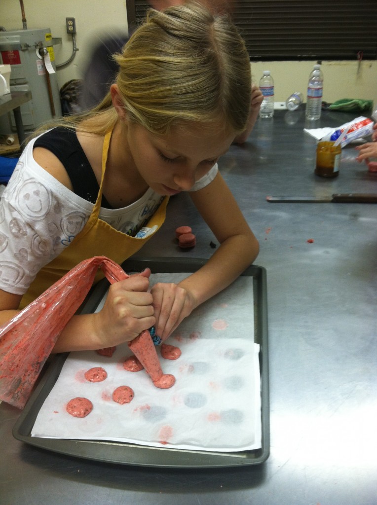 Baking Camp making French macarons