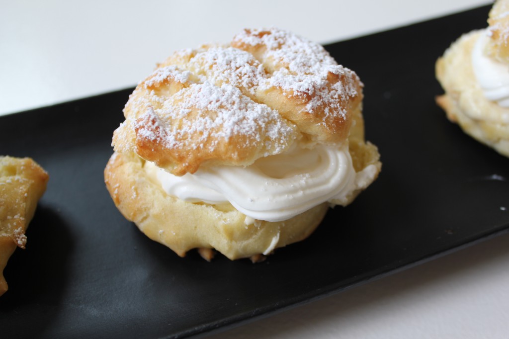 cream puffs with light vanilla cream filling