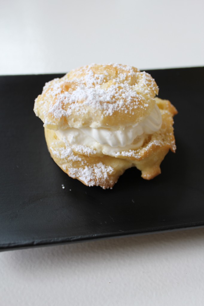 cream puffs with light vanilla cream filling